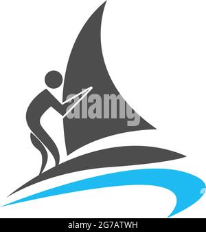Water sport icon logo design vector template illustration Stock Vector