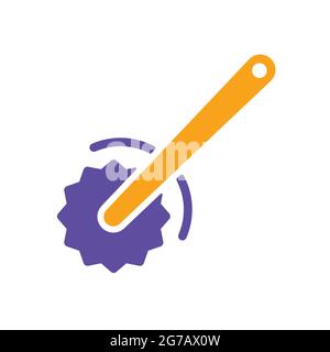 Pizza knife vector glyph icon. Kitchen appliance. Graph symbol for cooking web site design, logo, app, UI Stock Vector