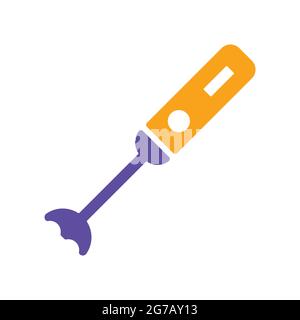 Hand blender vector glyph icon. Electric kitchen appliance. Graph symbol for cooking web site design, logo, app, UI Stock Vector
