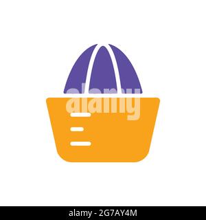 Lemon squeezer vector glyph icon. Kitchen appliance. Graph symbol for cooking web site design, logo, app, UI Stock Vector
