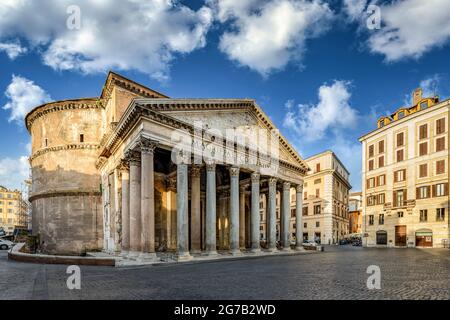 Pantheon in Rome, Italy on a sunny morning Stock Photo