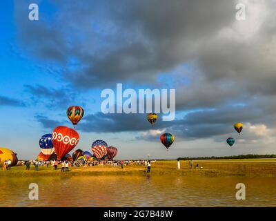 Hot-air Balloon Races, Miami, Florida, USA Stock Photo