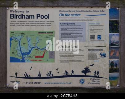 Map of Birdham Pool, West Sussex, England, UK. Stock Photo