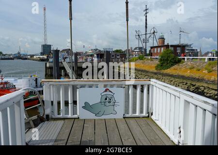 Old Love, Harbour, July, Cuxhaven, Lower Saxony, Germany Stock Photo