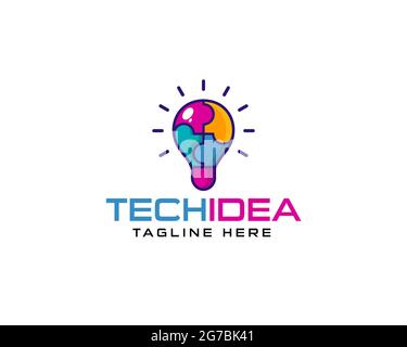 Idea lamp Logo design can be used as sign, icon or symbol, full layered vector and easy to edit and customize size and color, compatible with almost i Stock Vector