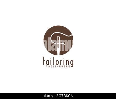 Tailoring Logo design can be used as sign, icon or symbol, full layered vector and easy to edit and customize size and color, compatible with almost i Stock Vector