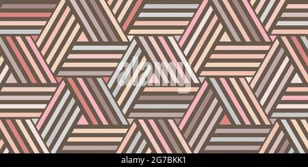 Abstract geometric seamless pattern design modern. Pastel color background with stripes line for,decorative,carpet,wallpaper,clothing,wrapping,batik Stock Vector