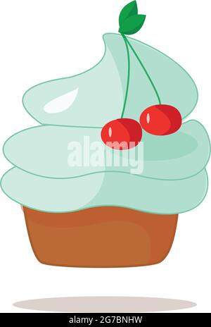 Realistic cake pastry on white background - Vector illustration Stock ...