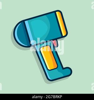 barcode scanner isolated vector illustration in flat style Stock Vector