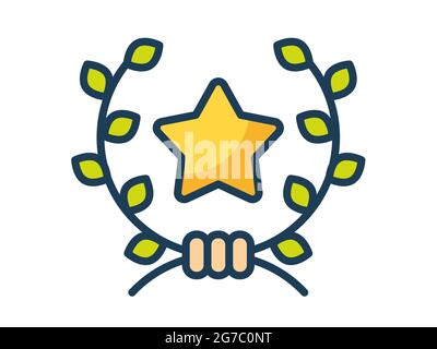 wreath quality single isolated icon with filled line style vector illustration Stock Photo