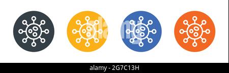 Molecule vector icon. Cell symbol for scientific research. Molecular element concept. Stock Vector