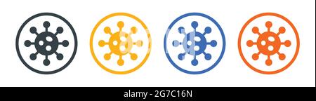 Molecule vector icon. Cell symbol for scientific research. Molecular element concept. Stock Vector