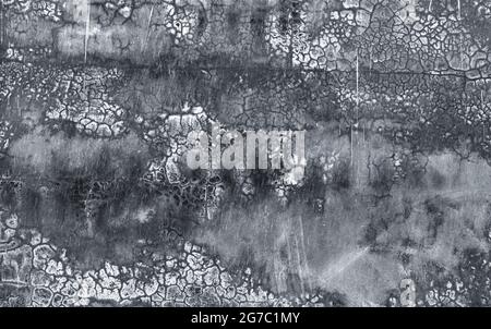 Black and gray dirty concrete wall texture background. Dark grunge concrete wall texture background. Rough cement surface abstract background. Stock Photo