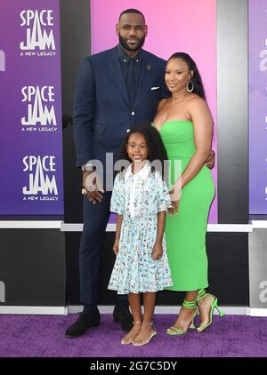 LeBron James, Zhuri Nova James, and Savannah Brinson at the Los Angeles ...