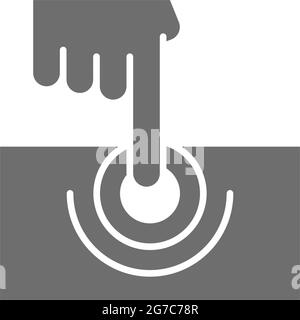 Wellness massage grey icon. Isolated on white background Stock Vector
