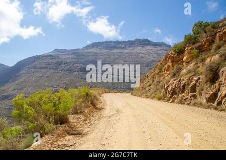 Dirt Road through the Cederberg Mountains in the Western Cape of South Africa Stock Photo