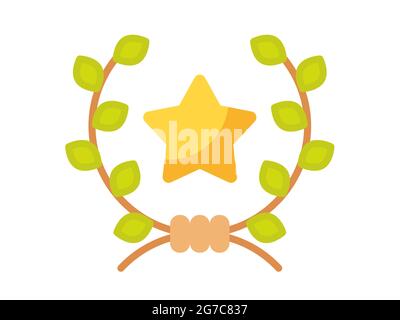 wreath quality single isolated icon with flat style vector illustration Stock Photo