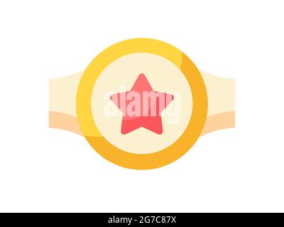 champion belt single isolated icon with flat style vector illustration Stock Photo