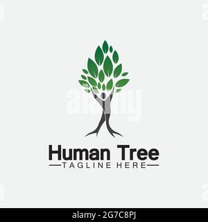 People Tree Vector Logo Template illustration design Stock Vector