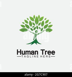 People Tree Vector Logo Template illustration design Stock Vector
