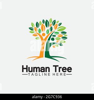 People Tree Vector Logo Template illustration design Stock Vector