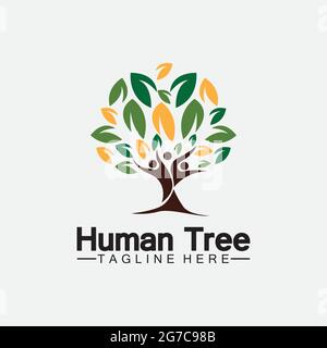 People Tree Vector Logo Template illustration design Stock Vector