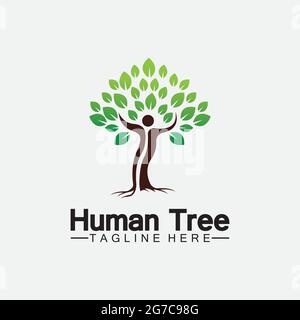 People Tree Vector Logo Template illustration design Stock Vector