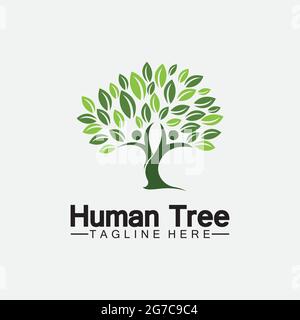 tree people logo design concept template Stock Vector Image & Art - Alamy