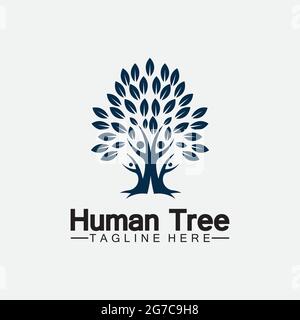 People Tree Vector Logo Template illustration design Stock Vector