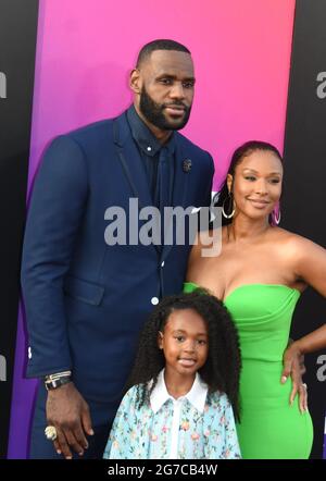 LeBron James and Zhuri James at the world premiere of "Space Jam: A New ...