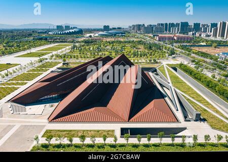 Datong city museum, a modern building in Datong city, Shanxi, China ...