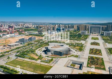 Datong city museum, a modern building in Datong city, Shanxi, China ...