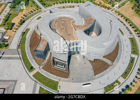 Datong city museum, a modern building in Datong city, Shanxi, China ...