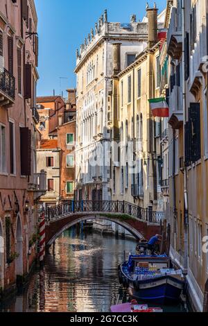 Rio della Fava in Venice, Veneto, Italy seen from a bridge, Europe Stock Photo