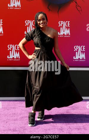 July 12, 2021, Los Angeles, CA, USA: LOS ANGELES - JUL 12:  Rachel Lindsay at the Space Jam:  A New Legacy Premiere at the Microsoft Theater on July 12, 2021 in Los Angeles, CA (Credit Image: © Kay Blake/ZUMA Wire) Stock Photo