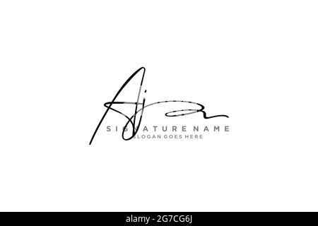 AJ Letter Signature Logo Template elegant design logo Sign Symbol template vector icon Stock Vector