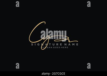 CY Letter Signature Logo Template elegant design logo Sign Symbol template vector icon Stock Vector