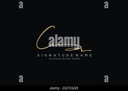 CI Letter Signature Logo Template elegant design logo Sign Symbol template vector icon Stock Vector