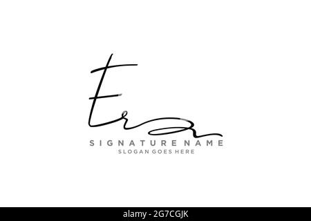 ER Letter Signature Logo Template elegant design logo Sign Symbol template vector icon Stock Vector