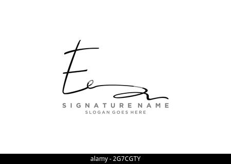 EE Letter Signature Logo Template elegant design logo Sign Symbol template vector icon Stock Vector