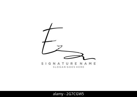 EZ Letter Signature Logo Template elegant design logo Sign Symbol template vector icon Stock Vector