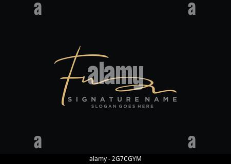 FN Letter Signature Logo Template elegant design logo Sign Symbol template vector icon Stock Vector