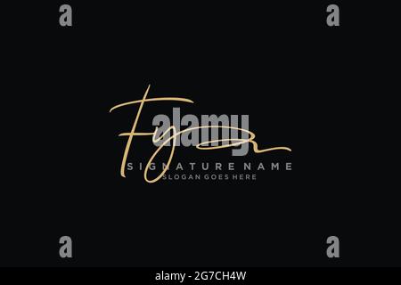 FY Letter Signature Logo Template elegant design logo Sign Symbol template vector icon Stock Vector