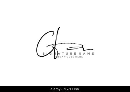 GF Letter Signature Logo Template elegant design logo Sign Symbol template vector icon Stock Vector