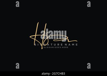 HS Letter Signature Logo Template elegant design logo Sign Symbol template vector icon Stock Vector