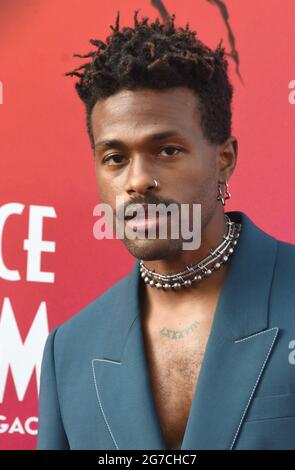 Los Angeles, California, USA 12th July 2021 Rapper Duckwrth, aka Jared Lee attends the World Premiere of Warner Bros. Pictures 'Space Jam: A New Legacy' at Regal L.A. LIVE at 800 W. Olympic Blvd on July 12, 2021 in Los Angeles, California, USA. Photo by Barry King/Alamy Live News Stock Photo