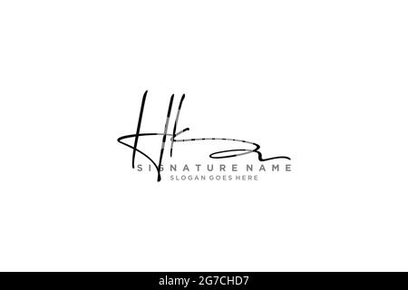 HK Letter Signature Logo Template elegant design logo Sign Symbol template vector icon Stock Vector