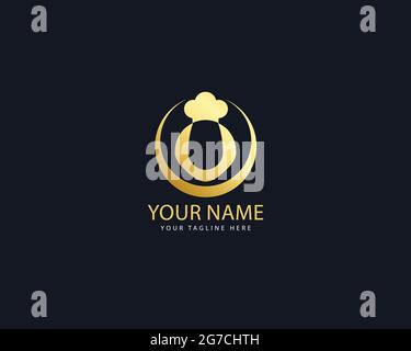 Initial Letter U cooking chef Logo design can be used as sign, icon or symbol, full layered vector and easy to edit and customize size and color, comp Stock Vector