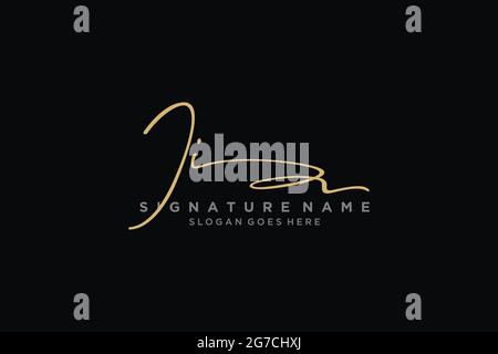 II Letter Signature Logo Template elegant design logo Sign Symbol template vector icon Stock Vector