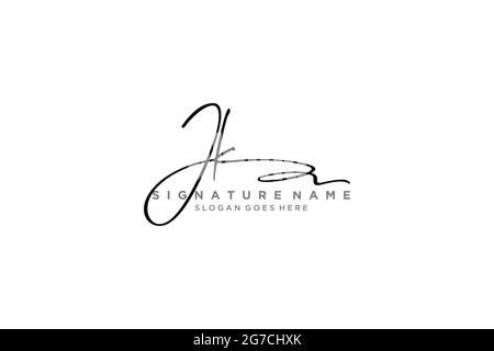 JK Letter Signature Logo Template elegant design logo Sign Symbol template vector icon Stock Vector